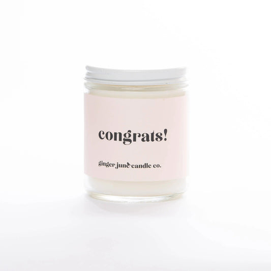 CONGRATS!  NON TOXIC SOY CANDLE Ginger June Candle Co.