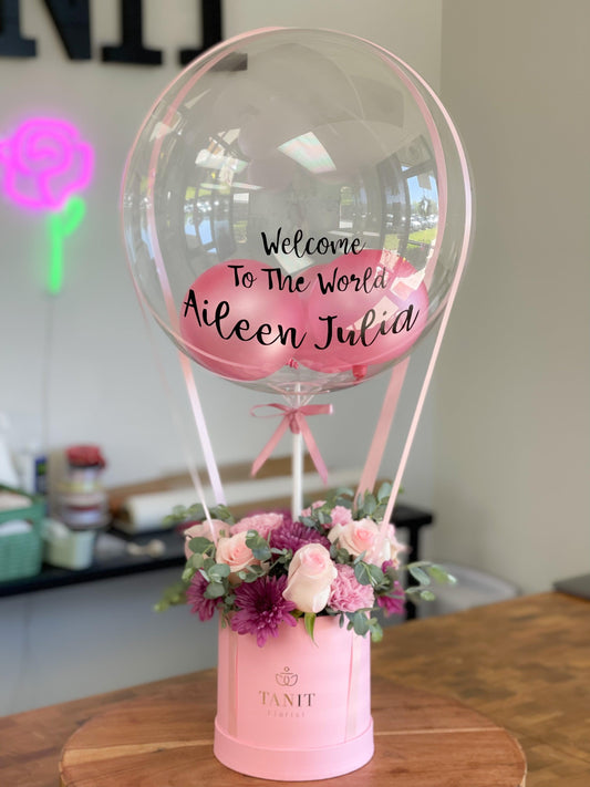 Bubble Bloom Balloons Box | Personalized bubble balloons Tanit Florist