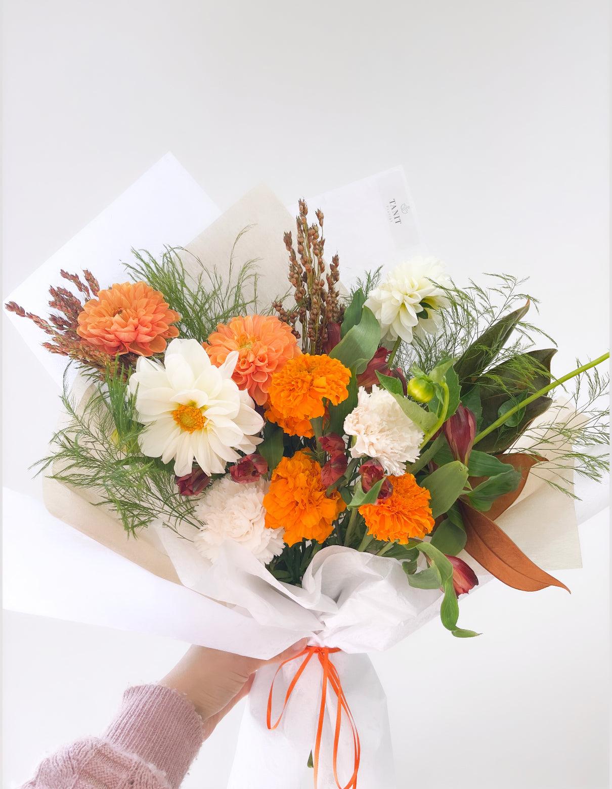 Thanksgiving wrapped Flowers Tanit Florist