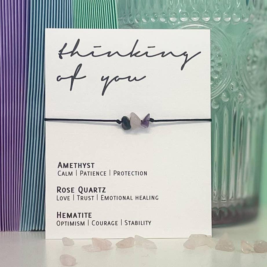 Adjustable Crystal Bracelet - Thinking of You by Molly&Izzie