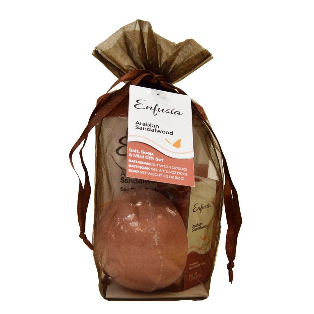 Salt, Soap, & Mini Gift Set - Arabian Sandalwood Enfusia
