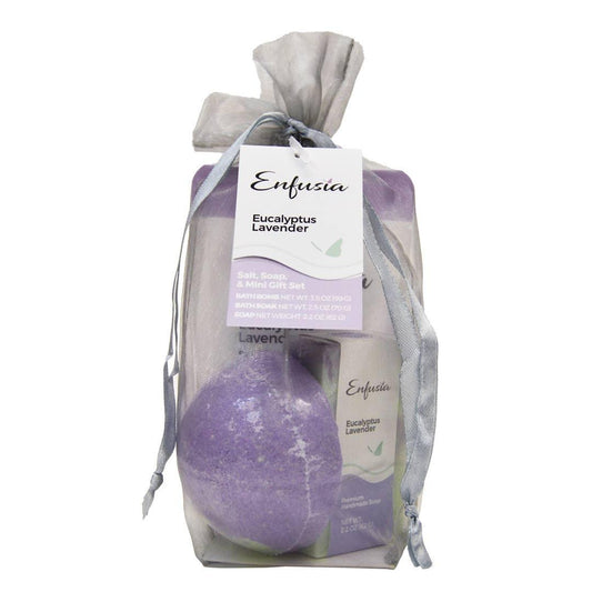 Salt, Soap, & Mini Gift Set - Eucalyptus Lavender Enfusia
