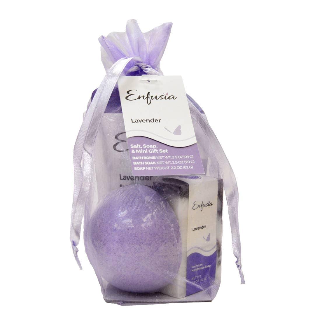 Salt, Soap, & Mini Gift Set - Lavender Enfusia
